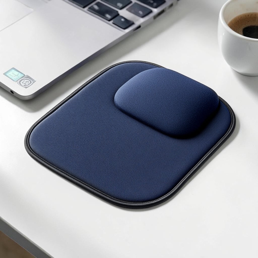 Zxfmw Ergonomic Mouse Pad with Wrist Support - Memory Foam Comfort for Home Office & Gaming - Breathable & Non-Slip Base
