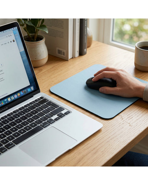 Zxfmw Rounded Compact Mouse Pad Mist 9 x 8 in