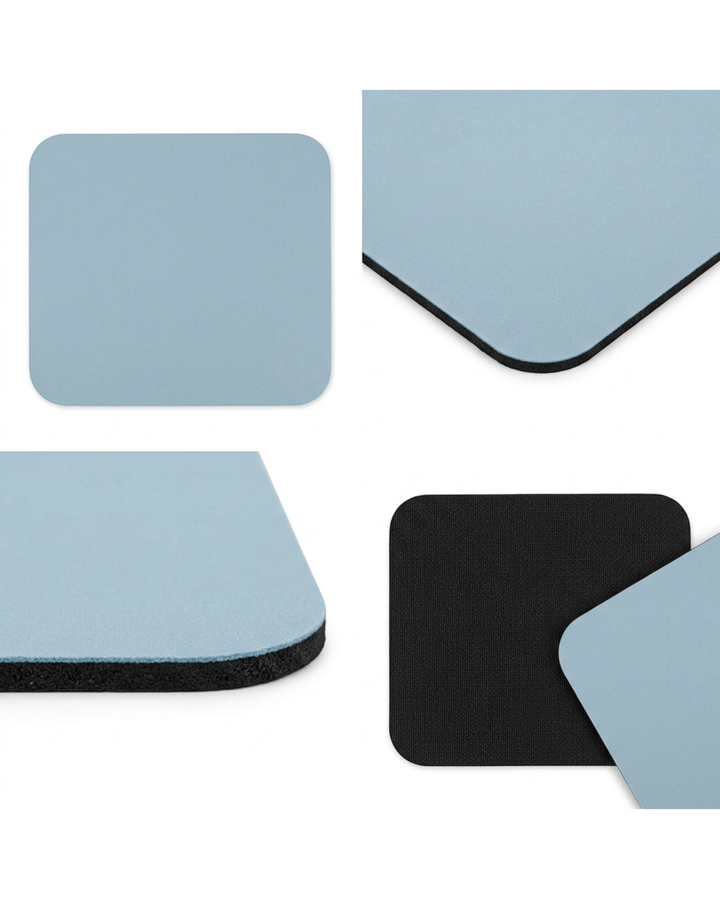 Zxfmw Rounded Compact Mouse Pad Mist 9 x 8 in